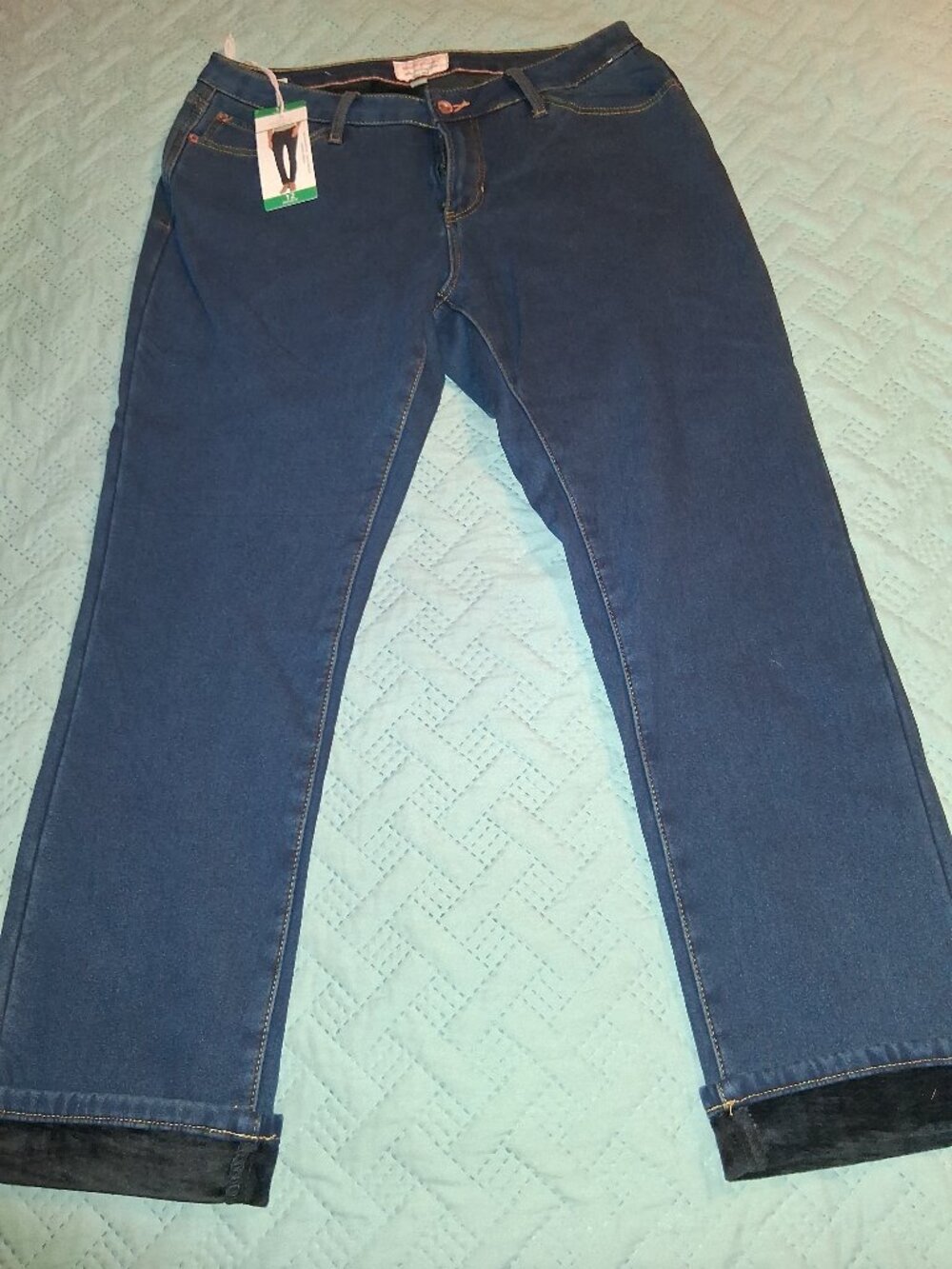 NWT! Weathproof Velvet-Bonded Jeans-size 12